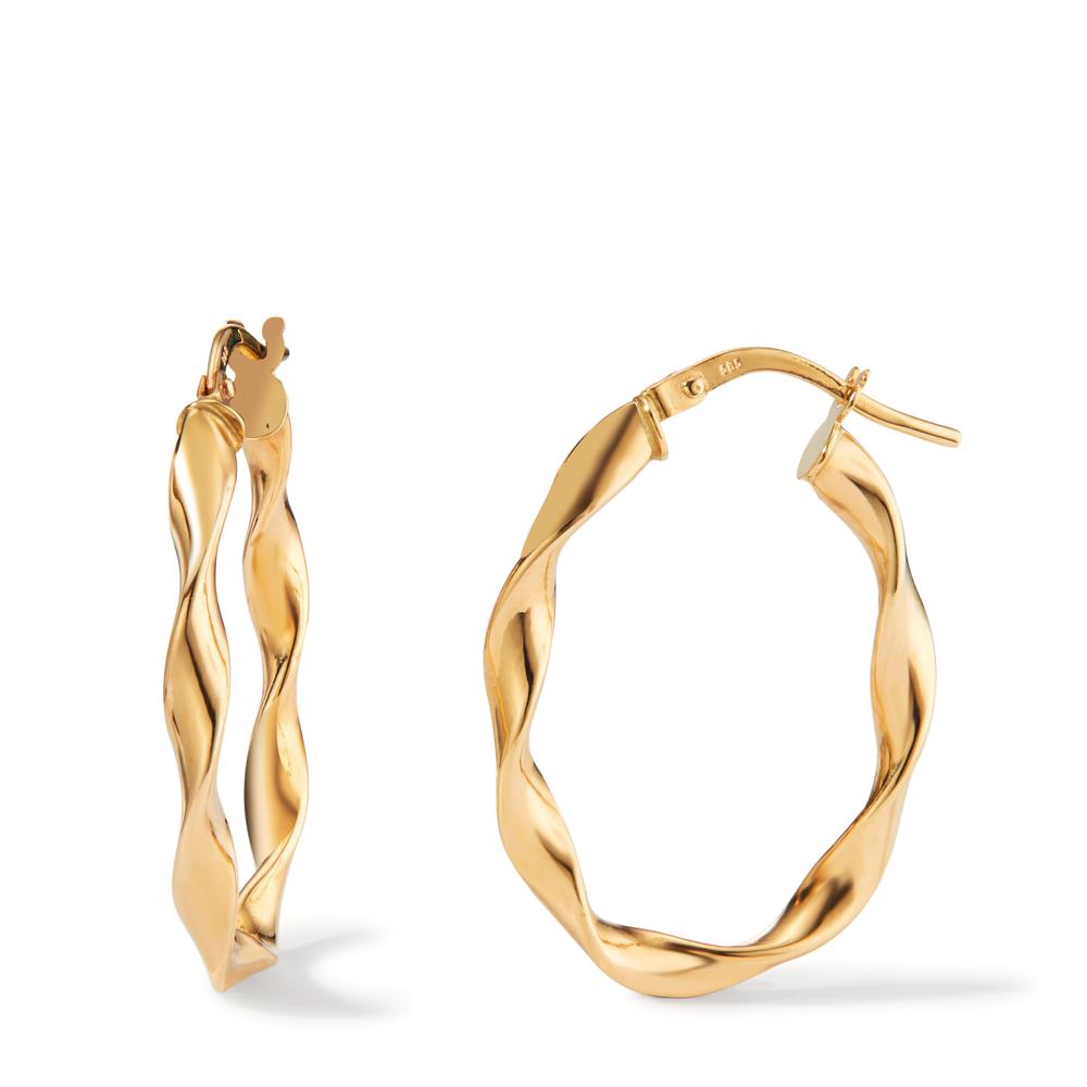 Outlet Medium 14k Gold Twisted Hoop Earrings