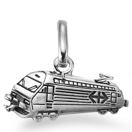 Pendentif Argent Patinée Locomotive