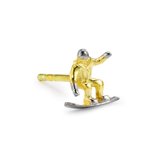 Orecchini a bottone 1 pz Oro giallo 375/9K Snowboarding