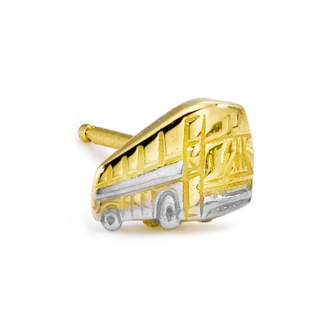Orecchini a bottone 1 pz Oro giallo 750/18 carati Autobus