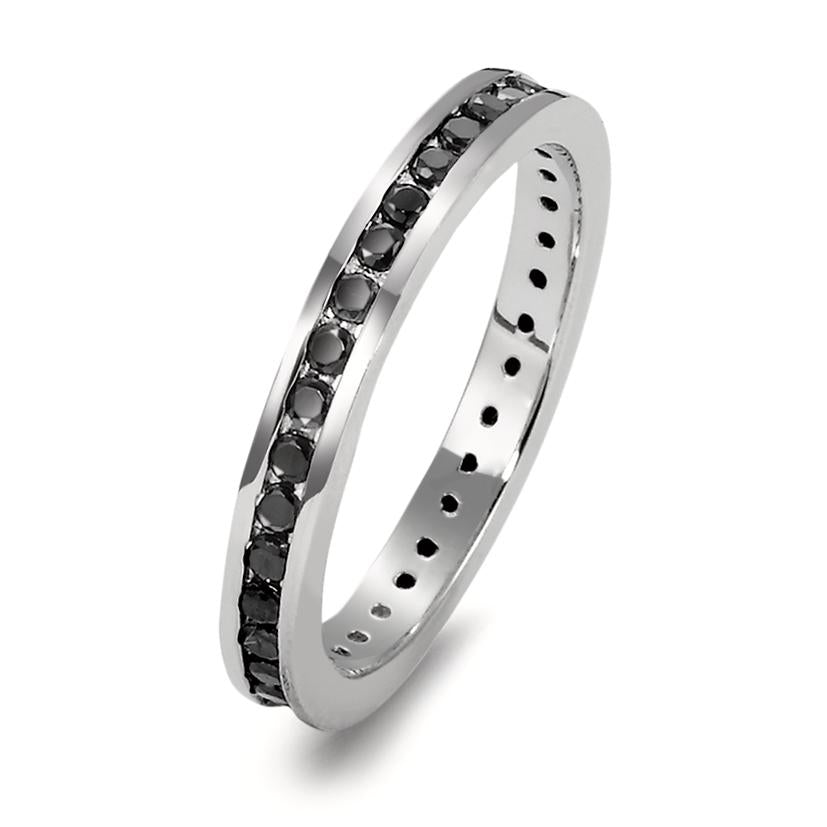 Memory Ring Silber Zirkonia rhodiniert