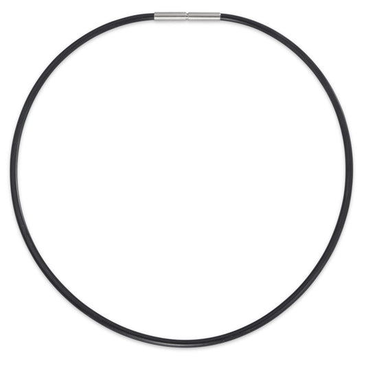 Necklace Stainless steel, Rubber 45 cm Ø3.5 mm