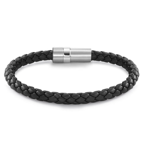 Bracelet Acier inoxydable, Cuir 18 cm Ø6.5 mm