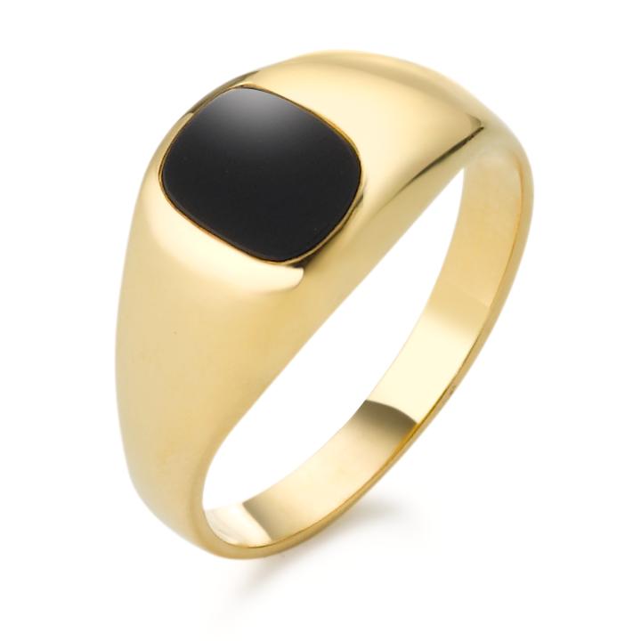 Fingerring 750/18 K Gelbgold Onyx