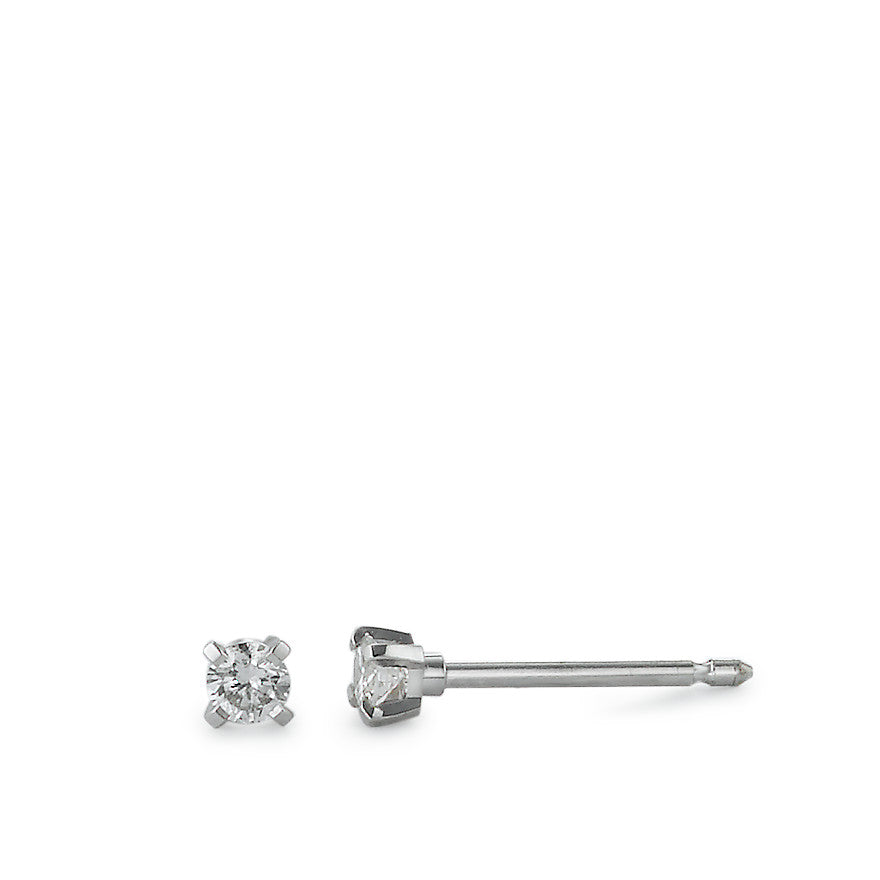 Pendientes 750/oro blanco de 18 quilates Diamante 0.10 ct