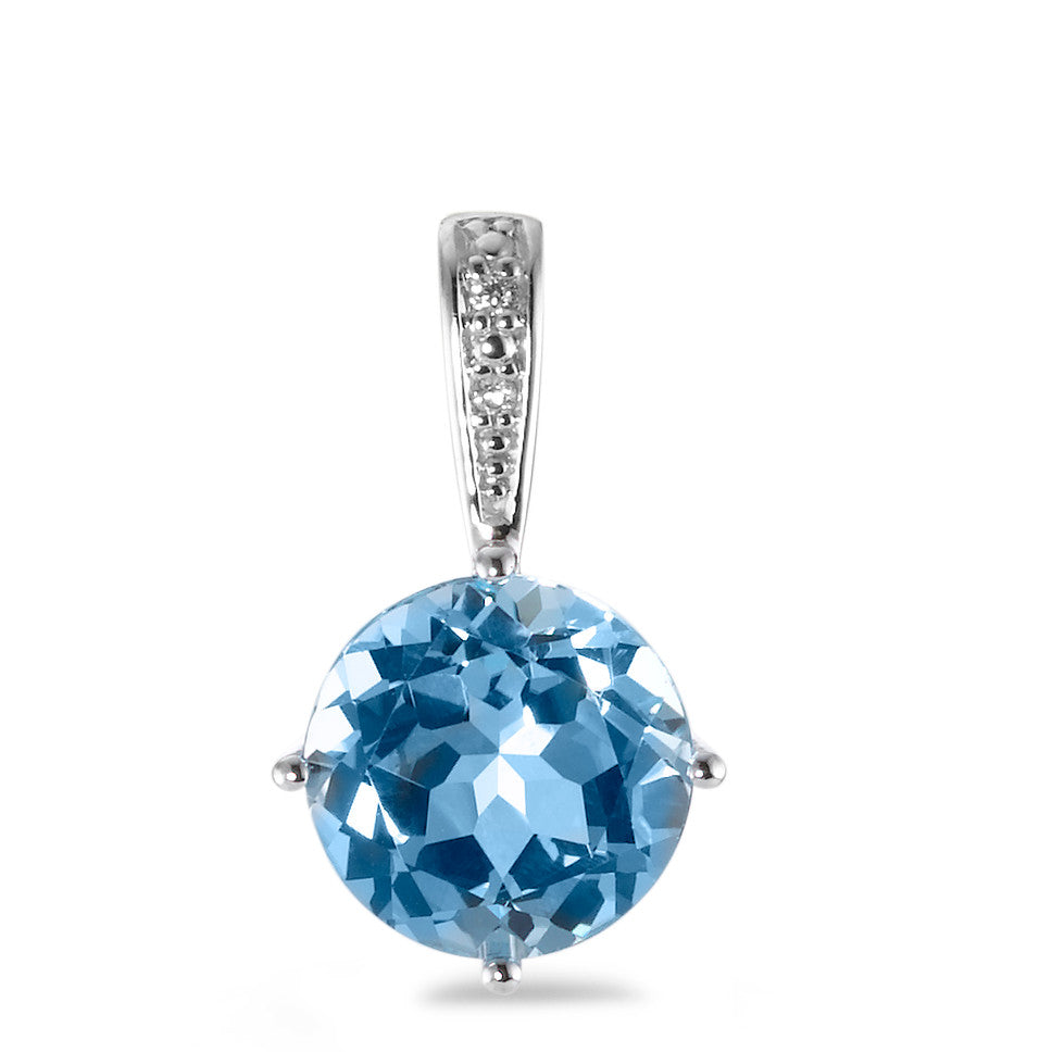 Pendant 18k White Gold Topaz