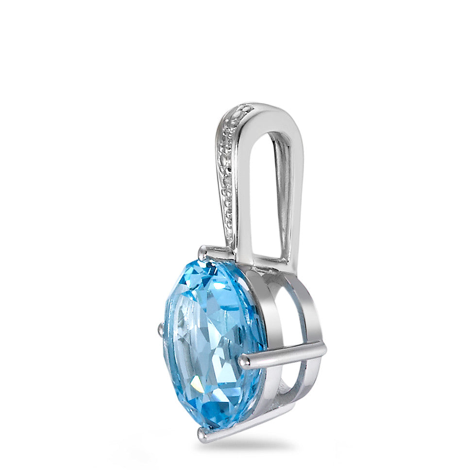 Pendant 18k White Gold Topaz