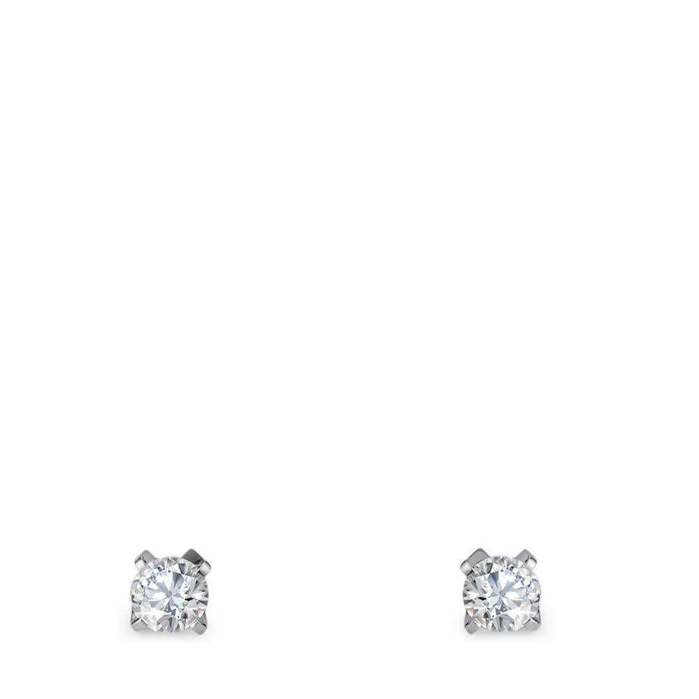 Pendientes 750/oro blanco de 18 quilates Diamante 0.20 ct, 2 piedras, w-si