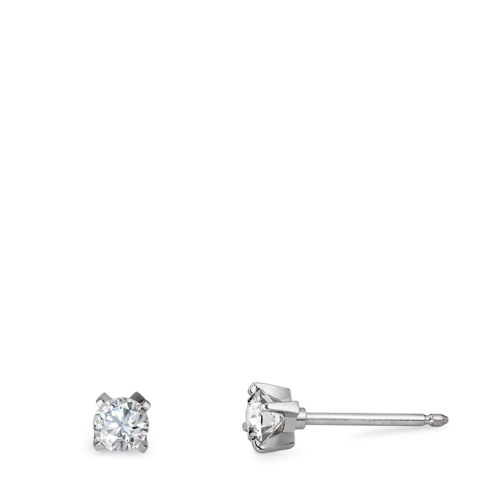 Pendientes 750/oro blanco de 18 quilates Diamante 0.20 ct, 2 piedras, w-si