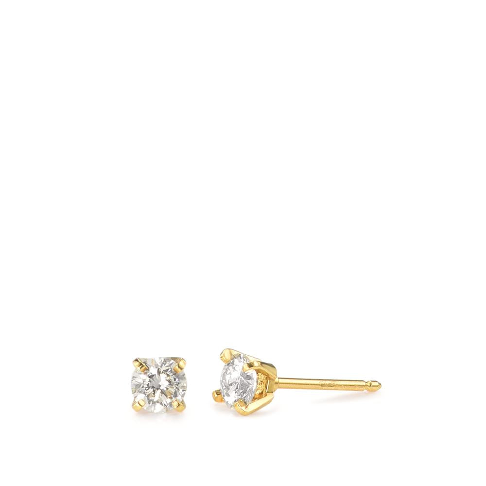 Pendientes 750/oro amarillo de 18 quilates Diamante 0.20 ct, 2 piedras, w-si