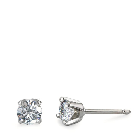 Pendientes 750/oro blanco de 18 quilates Diamante 0.30 ct, 2 piedras, w-si