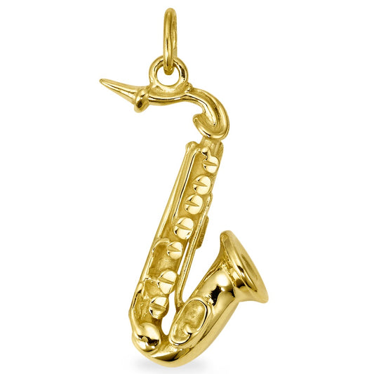 Pendentif Or jaune 18K Saxophone