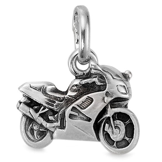 Anhänger Silber patiniert Motorrad