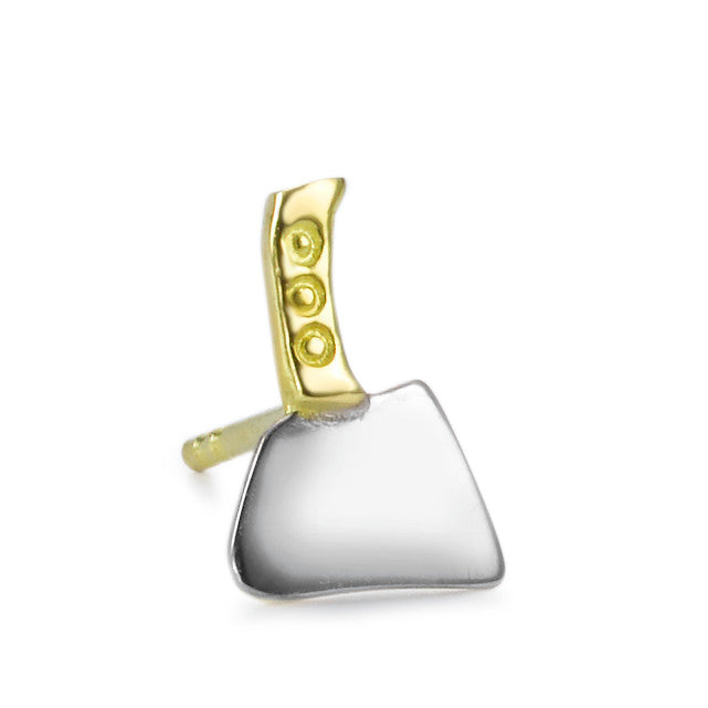 Single stud earring 18k Yellow Gold Butcher’s Hatchet