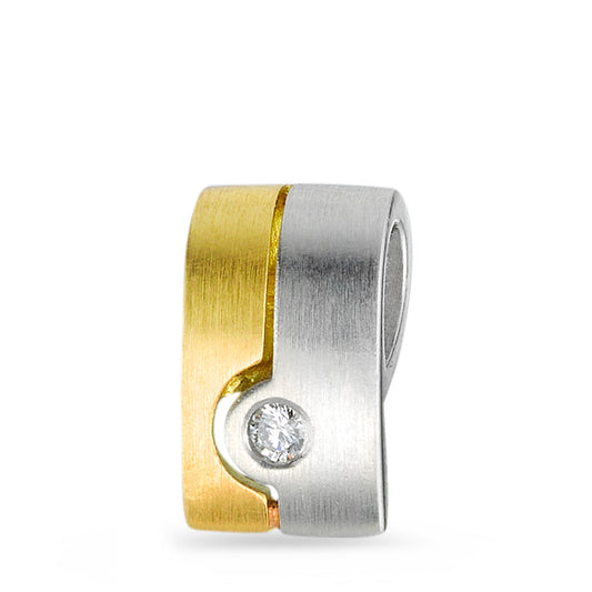 Colgante 950 platino, 750/oro amarillo de 18 quilates Diamante 0.03 ct, w-si
