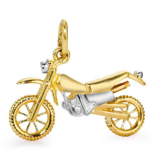Ciondolo Oro giallo 750/18 carati bicolore Motociclo