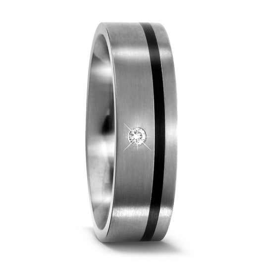 Partnerring Titan, PVC Diamant 0.02 ct, w-si