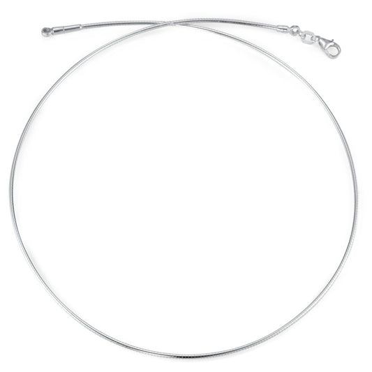 Collier Argent Rhodié 42 cm Ø1.2 mm