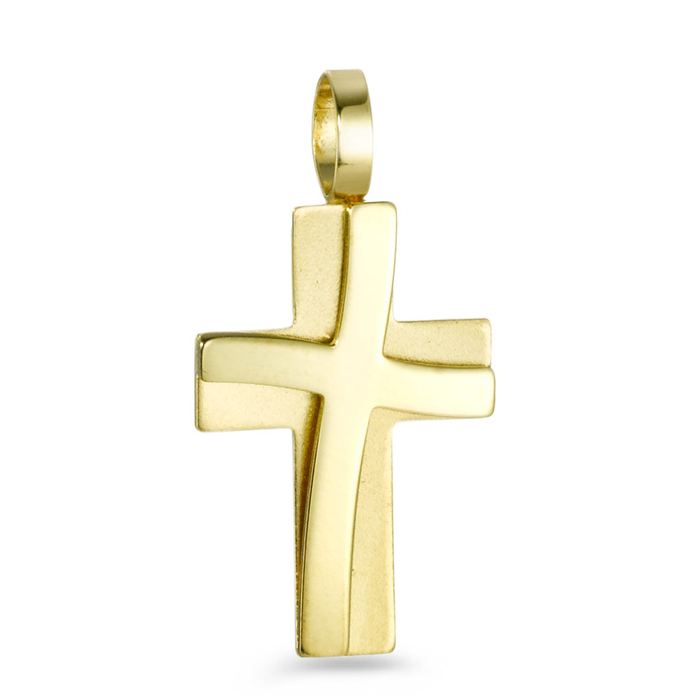 Anhänger 750/18 K Gelbgold Kreuz