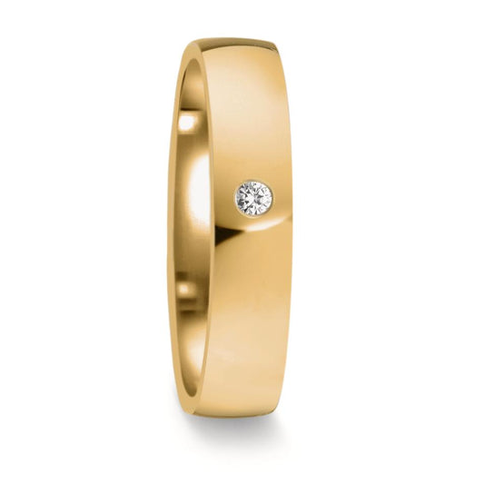 Anello del partner Oro giallo 750/18 carati Diamante 0.02 ct, w-si