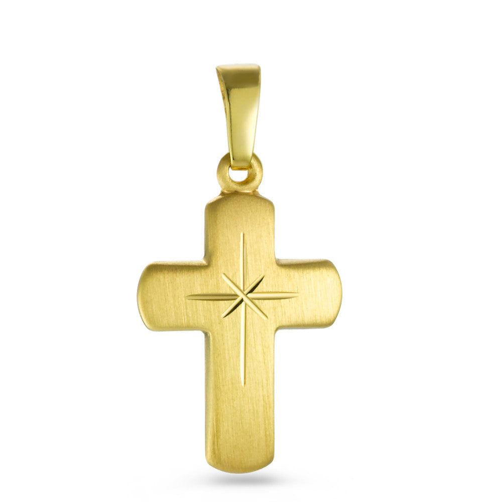 Anhänger 750/18 K Gelbgold Kreuz