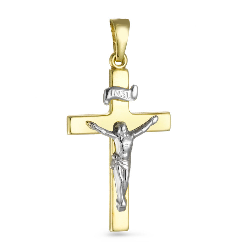 Anhänger 750/18 K Gelbgold Kreuz