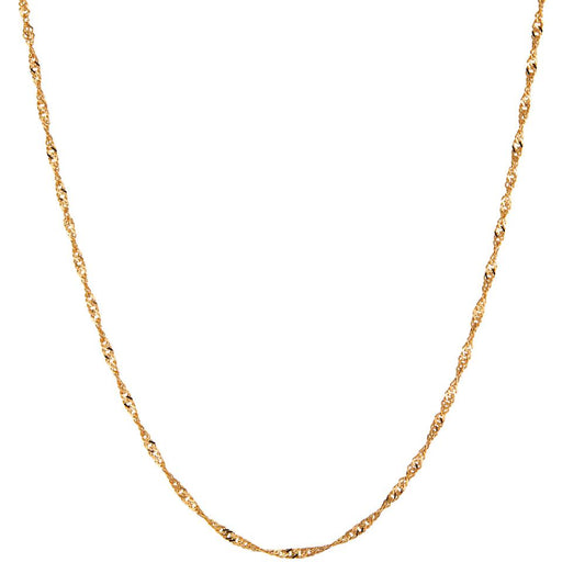 Singapur-Halskette 750/18 K Gelbgold