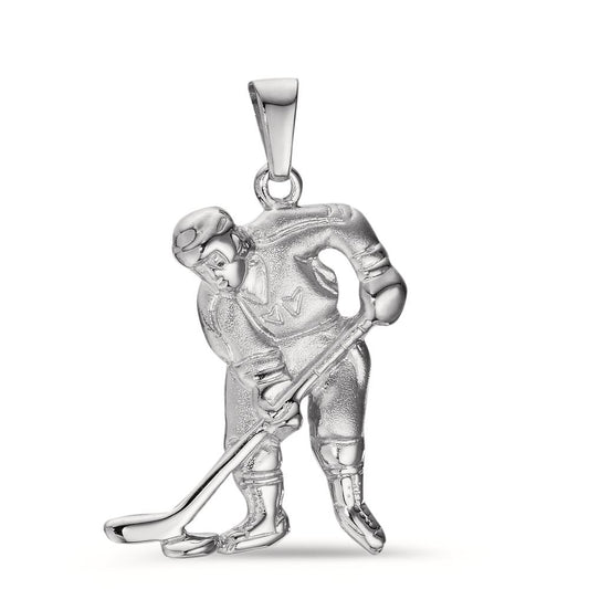 Ciondolo Argento rodiato Hockey su ghiaccio