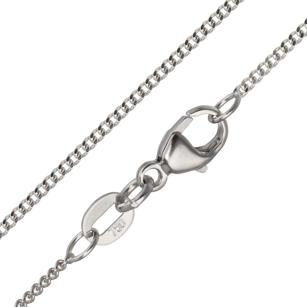 Curb-Necklace 18k White Gold 38 cm