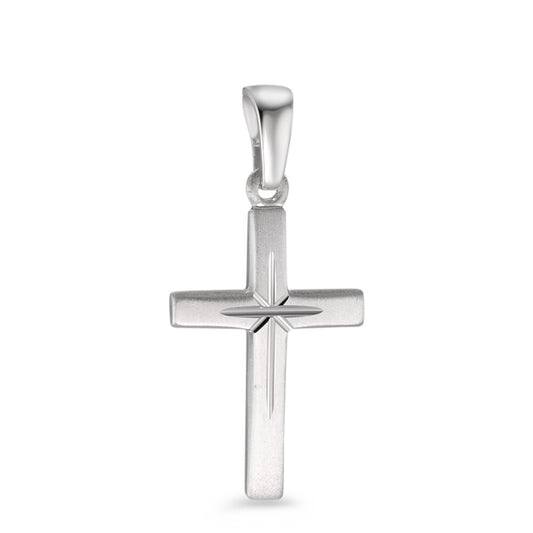 Anhänger Silber rhodiniert Kreuz