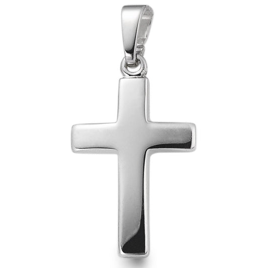 Pendentif Argent Rhodié Croix