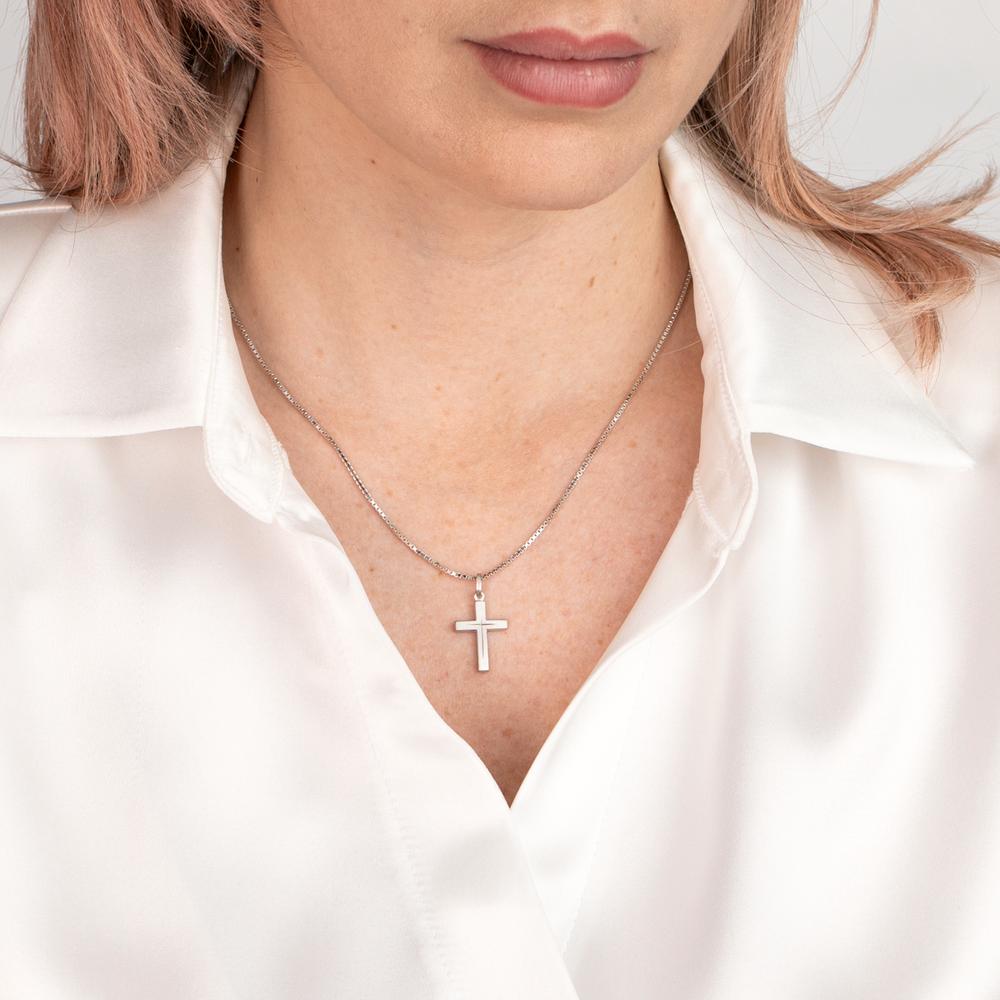 Pendant Silver Rhodium plated Cross