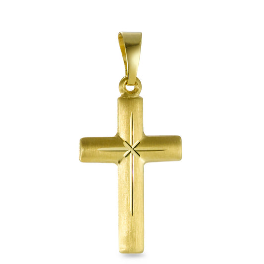 Anhänger 750/18 K Gelbgold Kreuz