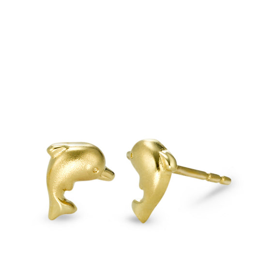 Clous d'oreilles Or jaune 18K Dauphin