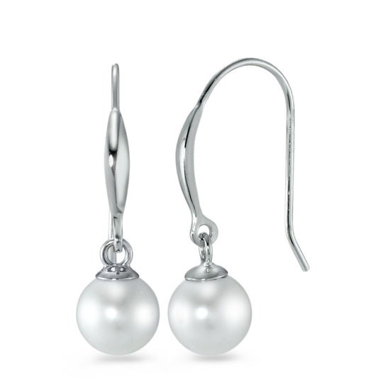 Pendant d'oreilles Or blanc 18K Rhodié perle d'eau douce