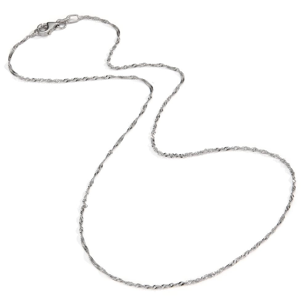 Chaînette Or blanc 9K 38 cm