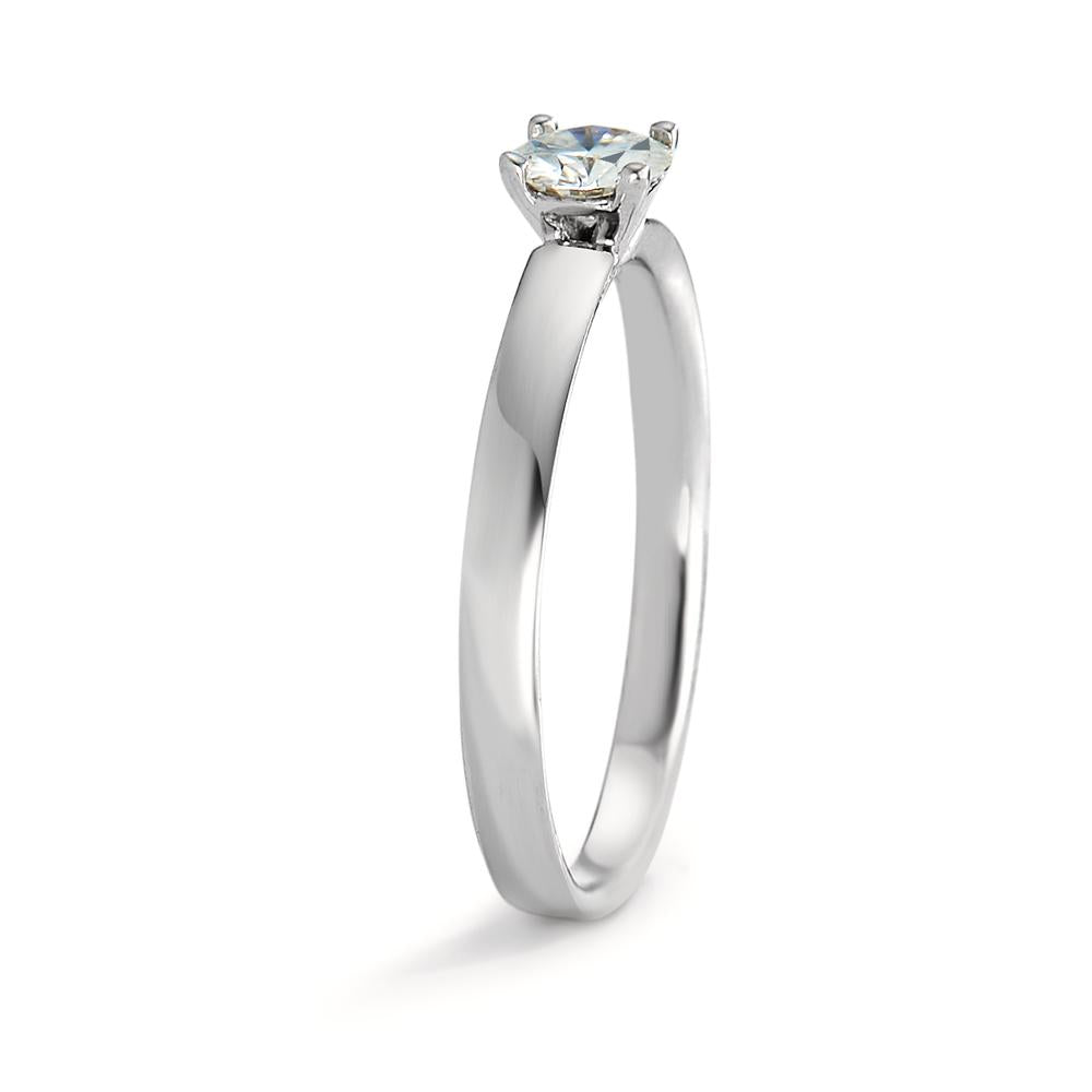 Solitaire ring 9k White Gold Moissanite 4.5 mm