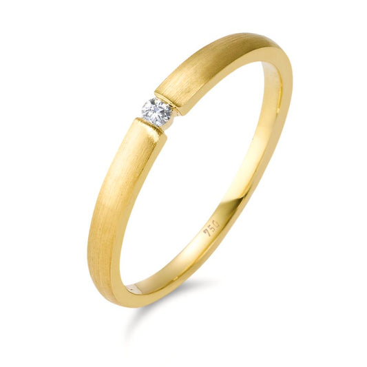 Anello solitario Oro giallo 750/18 carati Diamante 0.03 ct, w-si