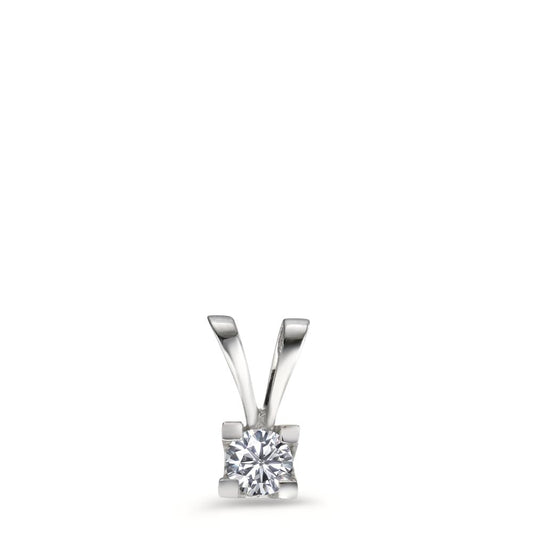 Anhänger 750/18 K Weissgold Diamant 0.15 ct, w-si