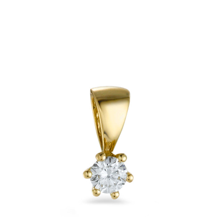 Anhänger 750/18 K Gelbgold Diamant 0.10 ct, w-si