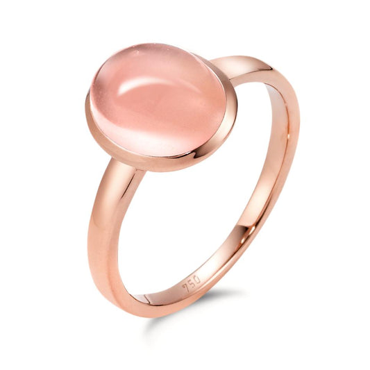 Fingerring 750/18 K Rosegold Rosenquarz