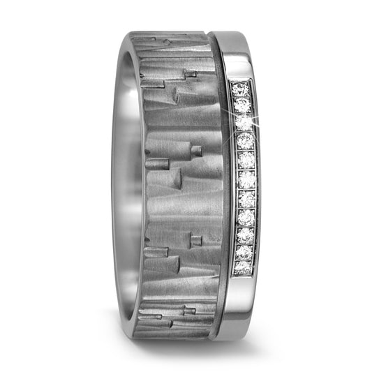 Partnerring Titan Diamant 0.11 ct, 11 Steine, w-si