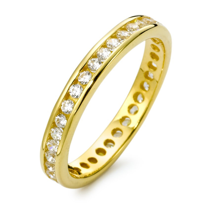 Memory ring 9k Yellow Gold Zirconia