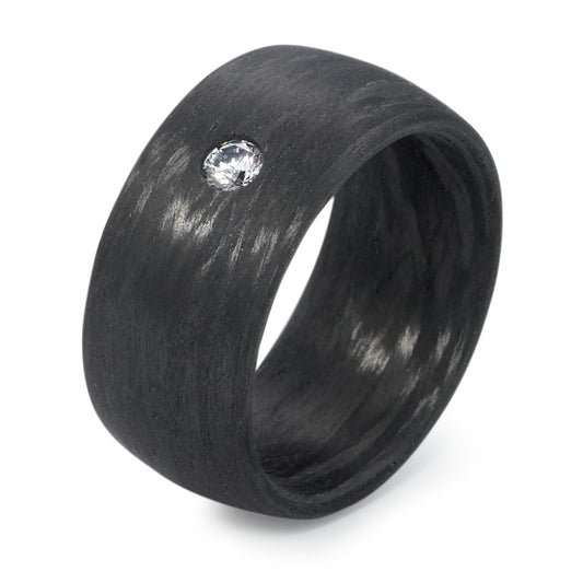 Fingerring Carbon Zirkonia