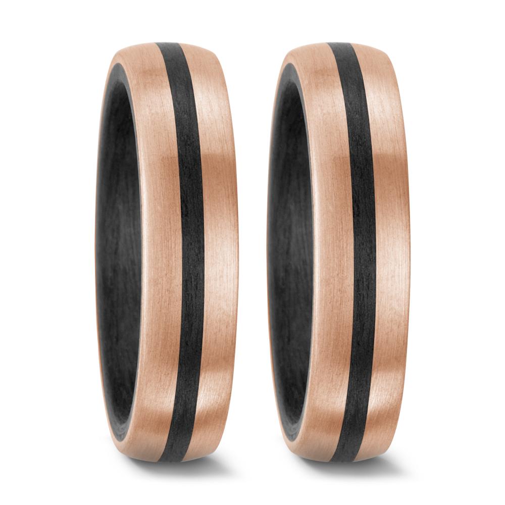 Partnerring 585/14 K Rosegold, Carbon