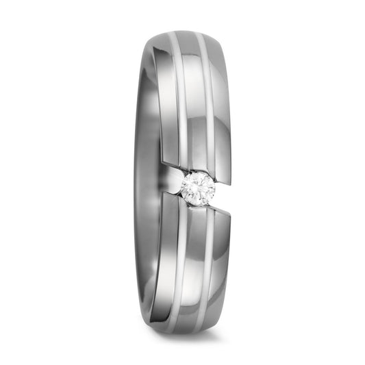 Partnerring Titan, Keramik Diamant 0.05 ct, w-si