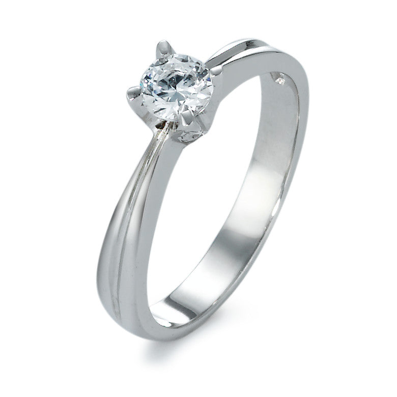 Solitaire ring 9k White Gold Moissanite