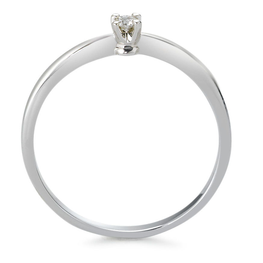 Solitaire ring 18k White Gold Diamond 0.05 ct, tw-vsi