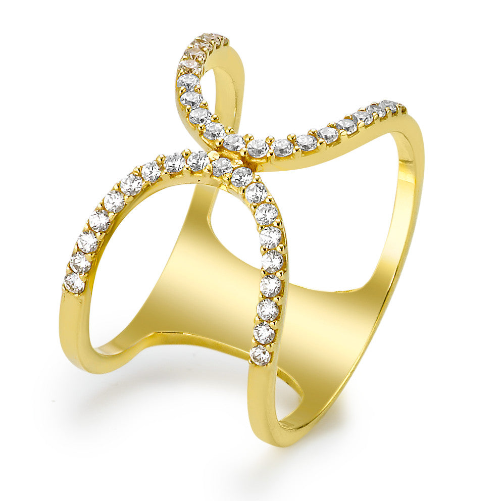 Fingerring 750/18 K Weissgold Zirkonia 38 Steine