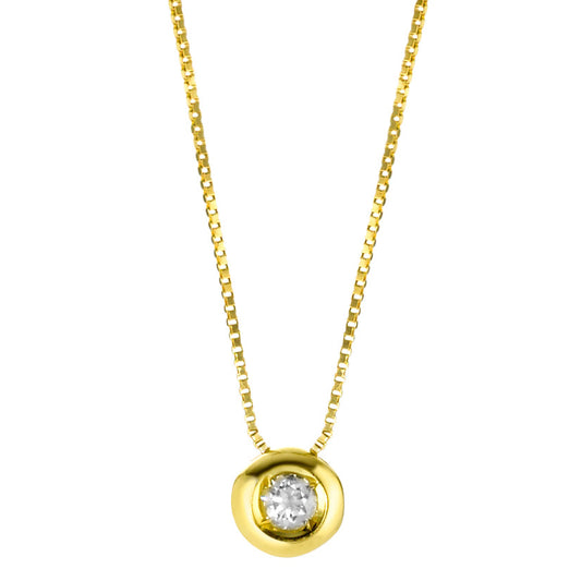 Collana Oro giallo 750/18 carati Zirconia 40-42 cm Ø4.5 mm